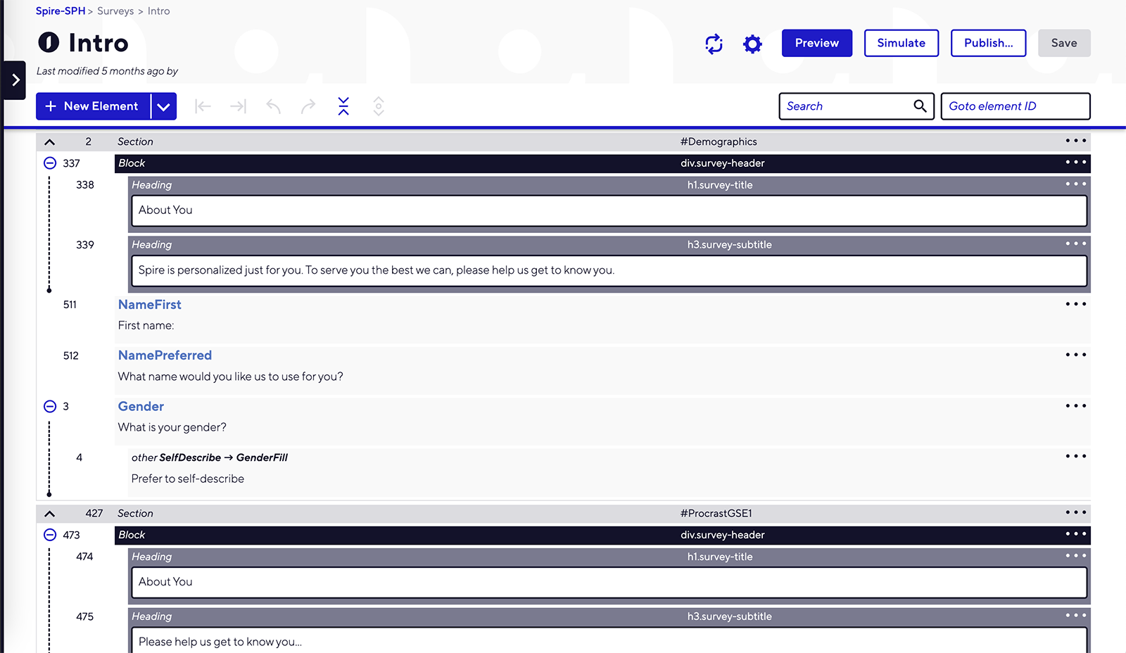 Michigan Tailoring System UI