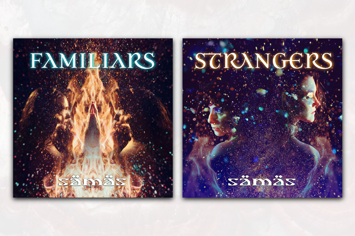 front cover art for Strangers and Familiars created for samas’ double album release