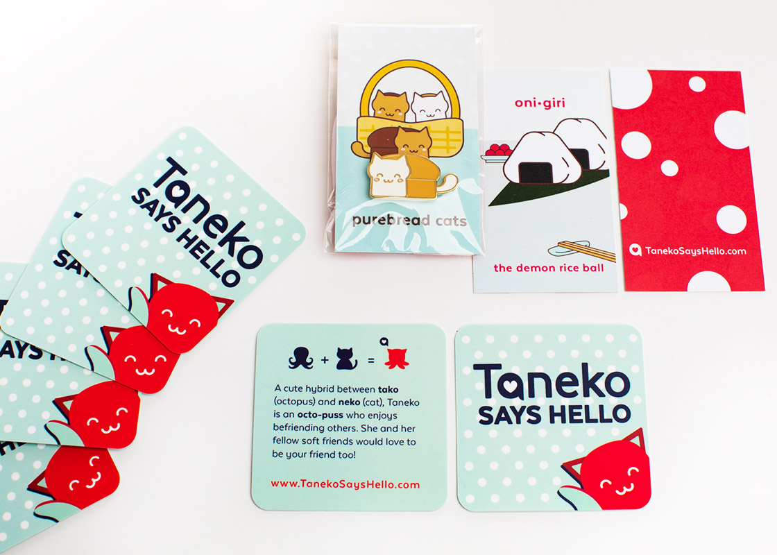 Taneko Says Hello branding